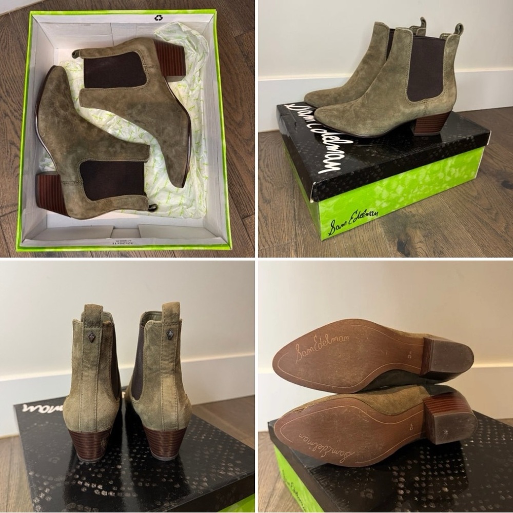 💚 Sam edelman Reesa ankle boots: Moss green, 5.5